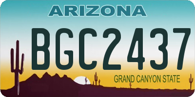 AZ license plate BGC2437