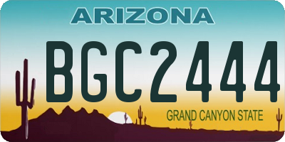 AZ license plate BGC2444