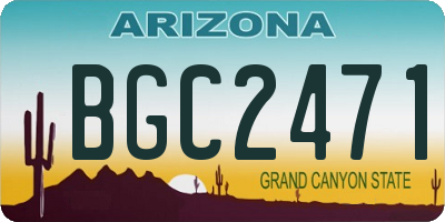 AZ license plate BGC2471