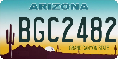 AZ license plate BGC2482