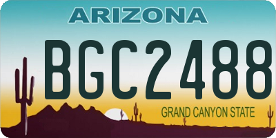 AZ license plate BGC2488