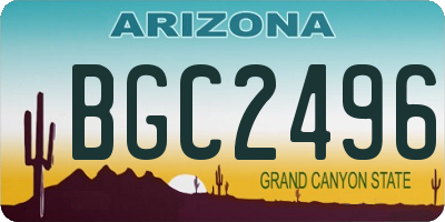 AZ license plate BGC2496