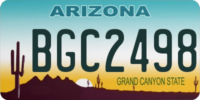 AZ license plate BGC2498