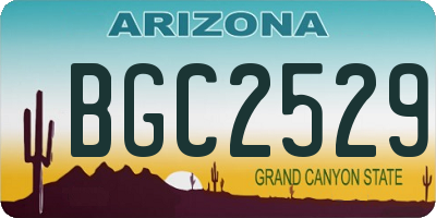 AZ license plate BGC2529
