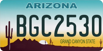 AZ license plate BGC2530
