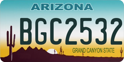 AZ license plate BGC2532