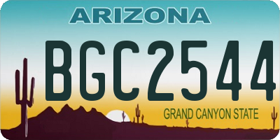 AZ license plate BGC2544