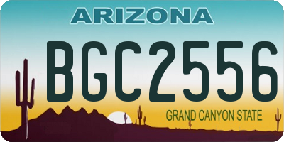 AZ license plate BGC2556