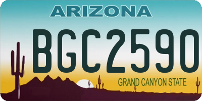 AZ license plate BGC2590