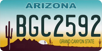 AZ license plate BGC2592