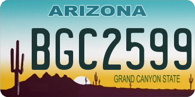 AZ license plate BGC2599