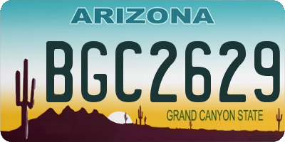AZ license plate BGC2629