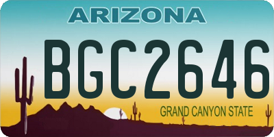 AZ license plate BGC2646