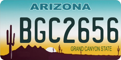 AZ license plate BGC2656