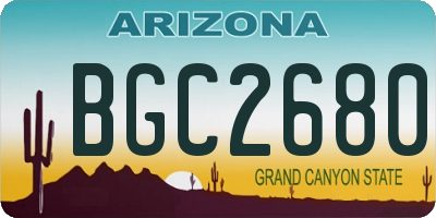 AZ license plate BGC2680