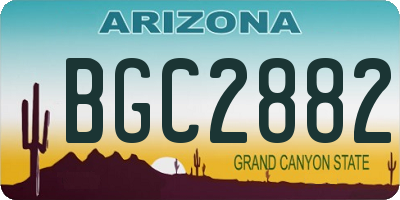 AZ license plate BGC2882