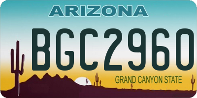 AZ license plate BGC2960
