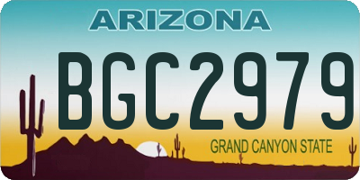 AZ license plate BGC2979