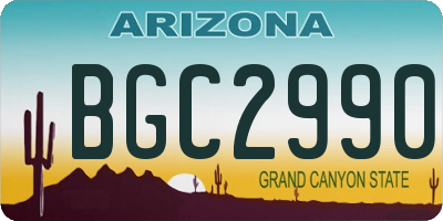 AZ license plate BGC2990
