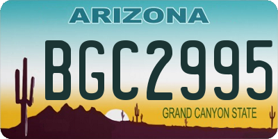 AZ license plate BGC2995