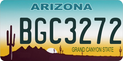 AZ license plate BGC3272