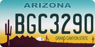 AZ license plate BGC3290