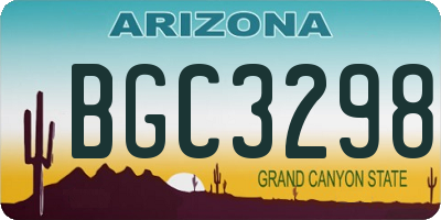 AZ license plate BGC3298
