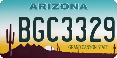 AZ license plate BGC3329