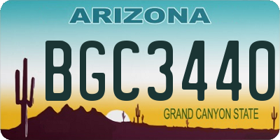 AZ license plate BGC3440