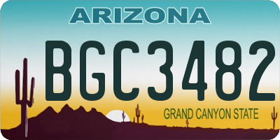 AZ license plate BGC3482