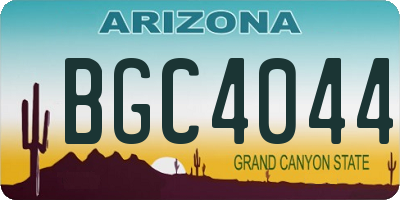AZ license plate BGC4044