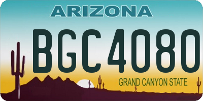 AZ license plate BGC4080