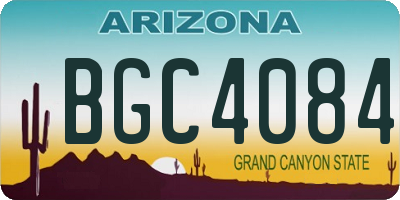 AZ license plate BGC4084
