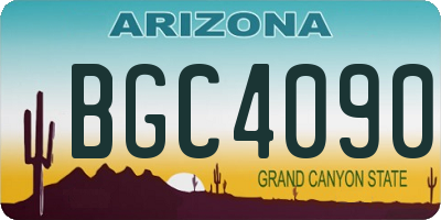 AZ license plate BGC4090