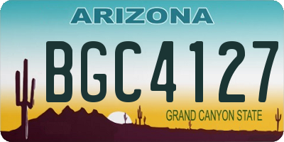 AZ license plate BGC4127