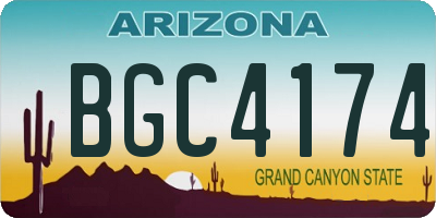 AZ license plate BGC4174
