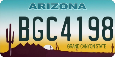 AZ license plate BGC4198