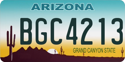 AZ license plate BGC4213