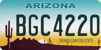 AZ license plate BGC4220