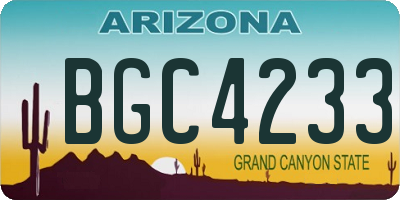 AZ license plate BGC4233