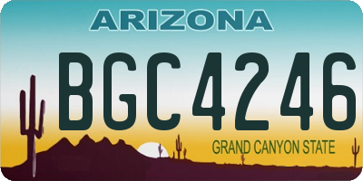 AZ license plate BGC4246