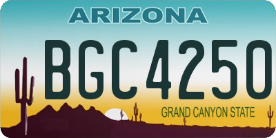 AZ license plate BGC4250