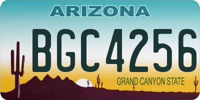 AZ license plate BGC4256