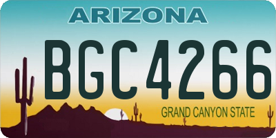 AZ license plate BGC4266
