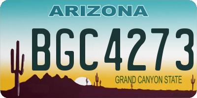 AZ license plate BGC4273