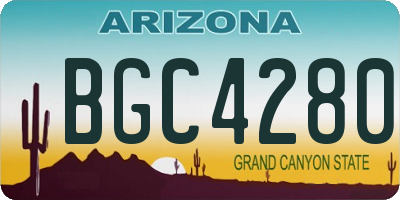 AZ license plate BGC4280