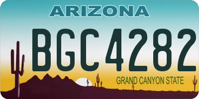 AZ license plate BGC4282