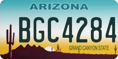 AZ license plate BGC4284