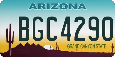 AZ license plate BGC4290