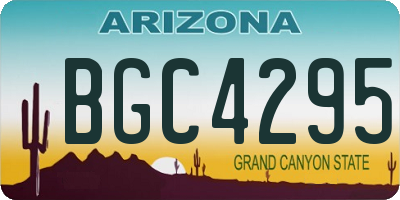AZ license plate BGC4295